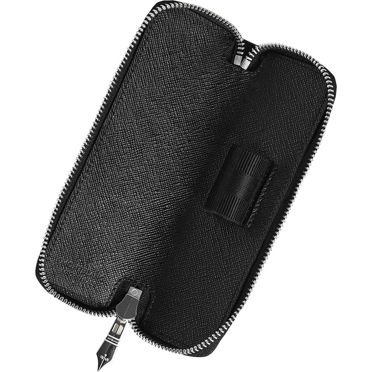 Montblanc Sartorial 1 Pen Pouch - Zipper Closure - Tweed Blue-Pen Boutique Ltd