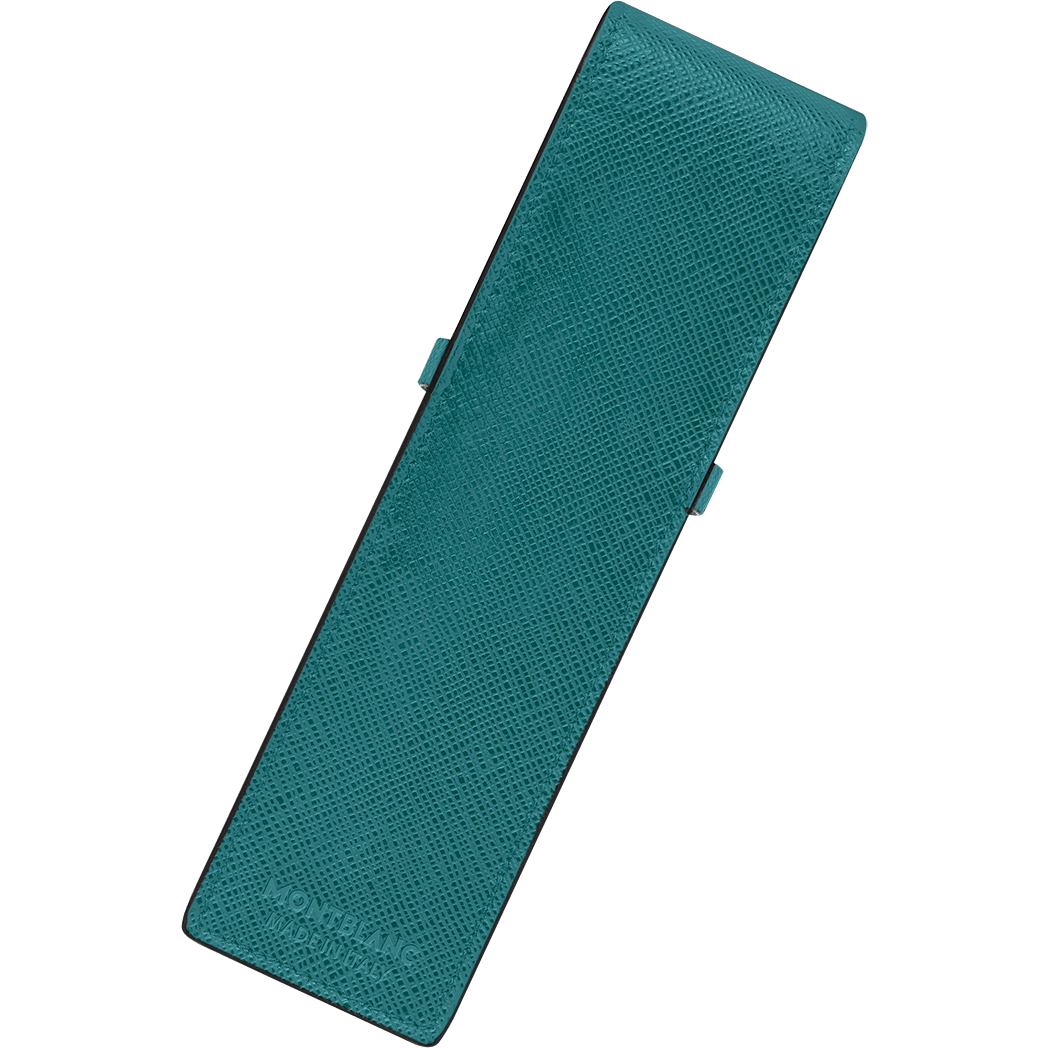 Montblanc Sartorial 2-Pen Pouch - Fern Blue Back View