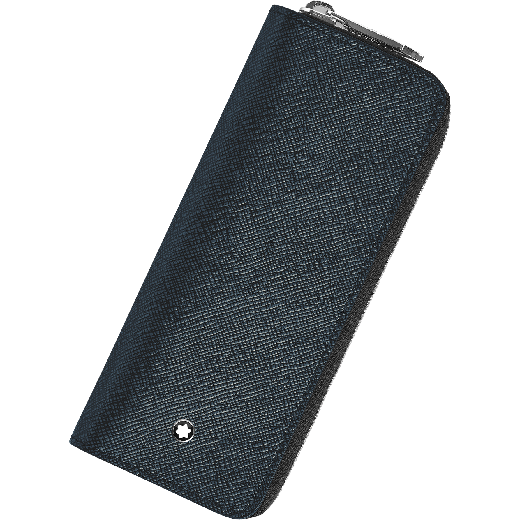 Montblanc Sartorial 2 Pen Pouch - Zipper Closure - Tweed Blue-Pen Boutique Ltd