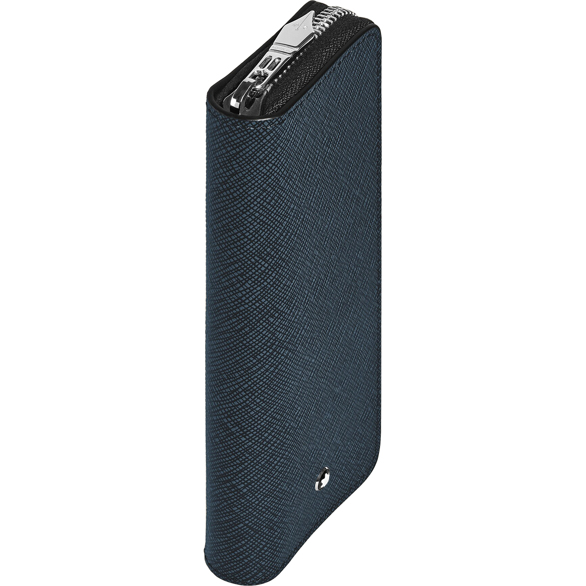Montblanc Sartorial 2 Pen Pouch - Zipper Closure - Tweed Blue-Pen Boutique Ltd