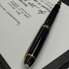 Montblanc Meisterstuck Calligraphy Fountain Pen - 146 Black - Curved Nib ( Limited production)-Pen Boutique Ltd