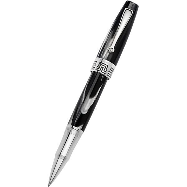 Montegrappa Extra 1930 Celluloid Rollerball Pen-Black & White-Pen Boutique Ltd