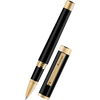 Montegrappa Zero Rollerball Pen - Black - Gold Trim-Pen Boutique Ltd