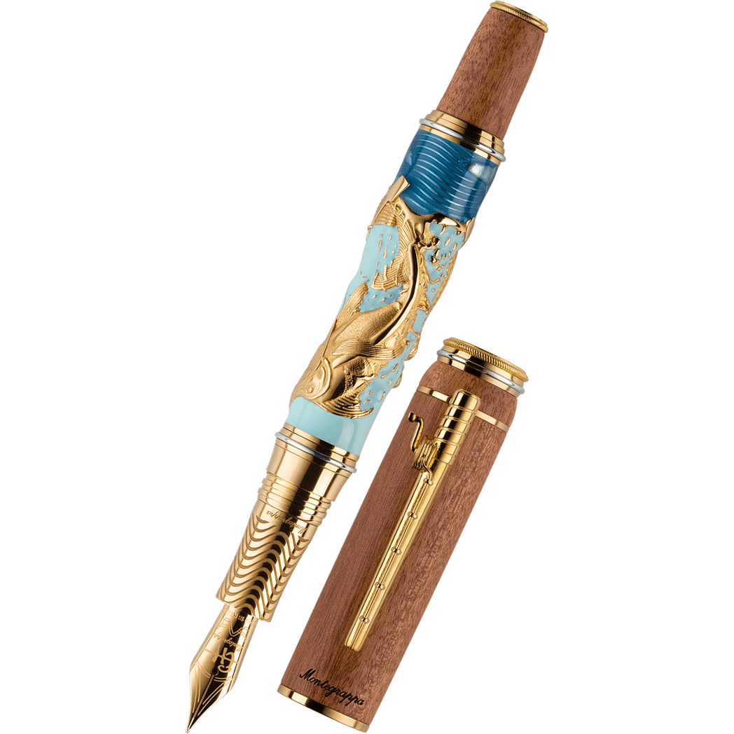 Montegrappa Hemingway Fountain Pen - The Old Man and the Sea - Vermeil (Limited Edition)-Pen Boutique Ltd