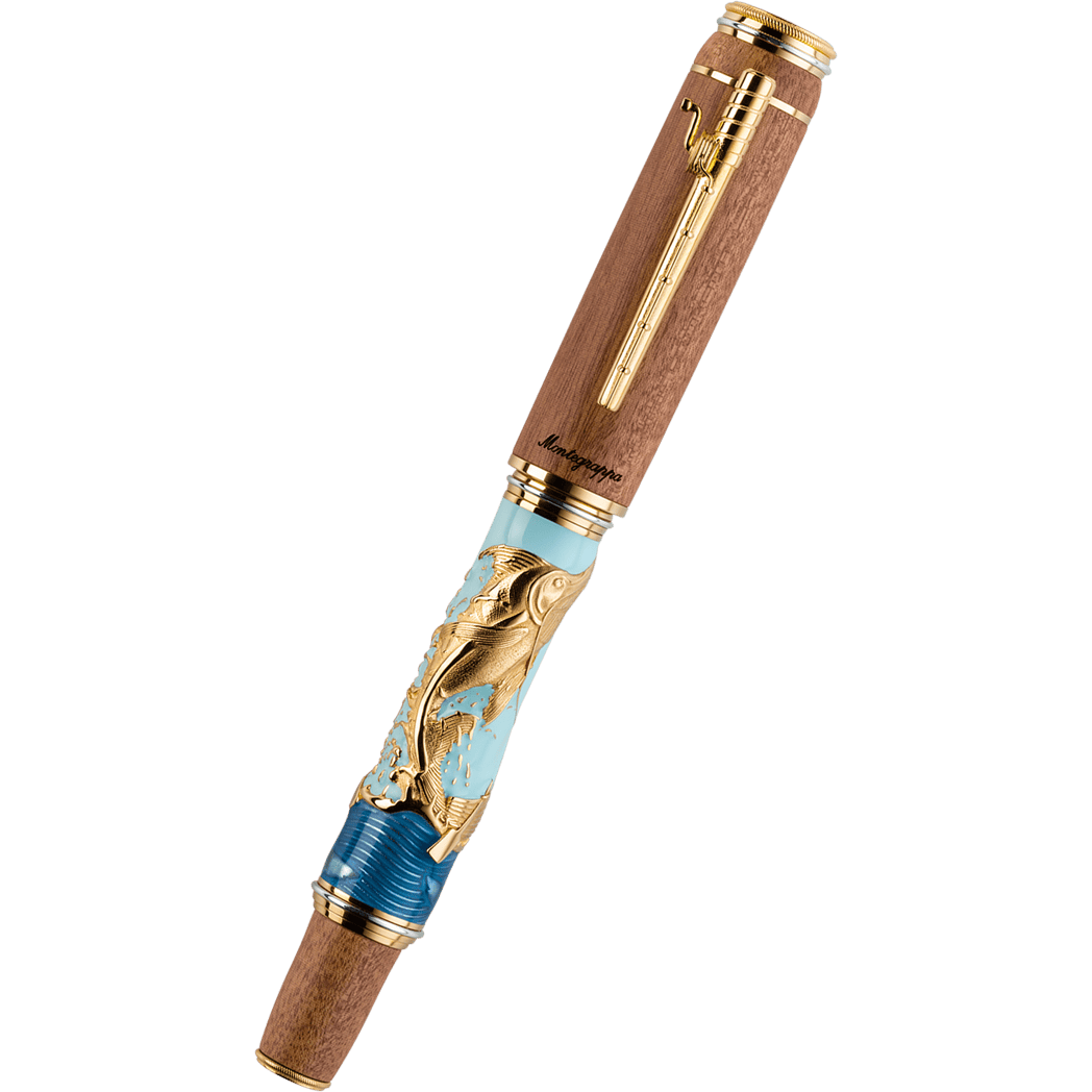 Montegrappa Hemingway Fountain Pen - The Old Man and the Sea - Vermeil (Limited Edition)-Pen Boutique Ltd