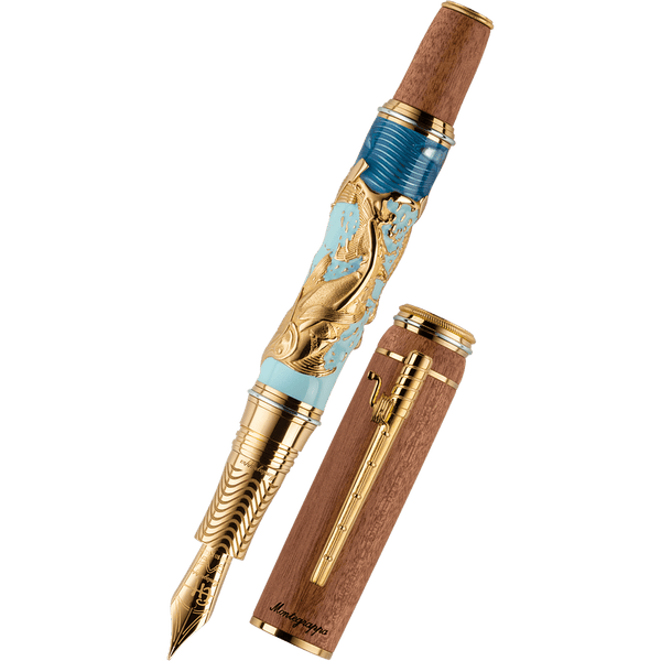 Montegrappa Hemingway Fountain Pen - The Old Man and the Sea - Vermeil (Limited Edition)-Pen Boutique Ltd