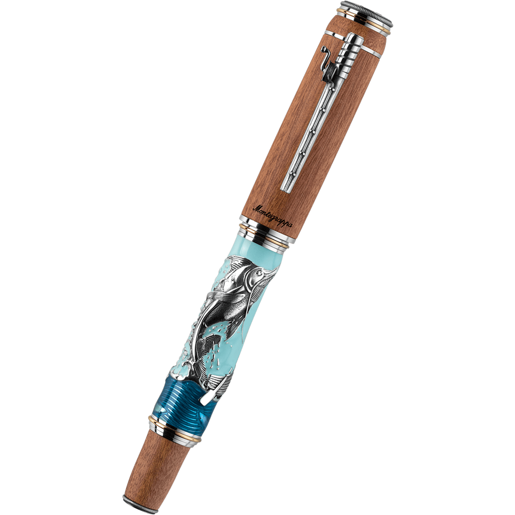 Montegrappa Hemingway Rollerball Pen - The Old Man and the Sea - Sterling Silver (Limited Edition)-Pen Boutique Ltd