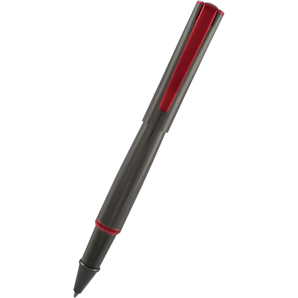 Monteverde Impressa Gun Metal with Red Trim Rollerball Pen-Pen Boutique Ltd
