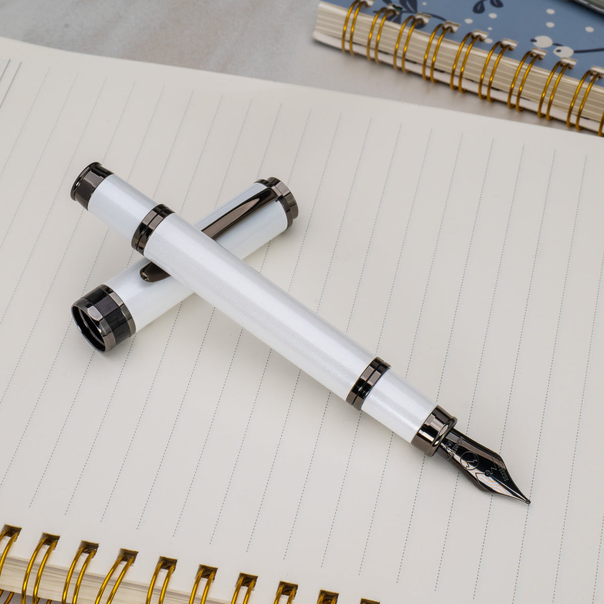 Monteverde Innova Fountain Pen - Limited Edition - Color of the Year 2026 Cloud Dancer - Gunmetal Trim + FREE 15ml Ink Bottle-Pen Boutique Ltd