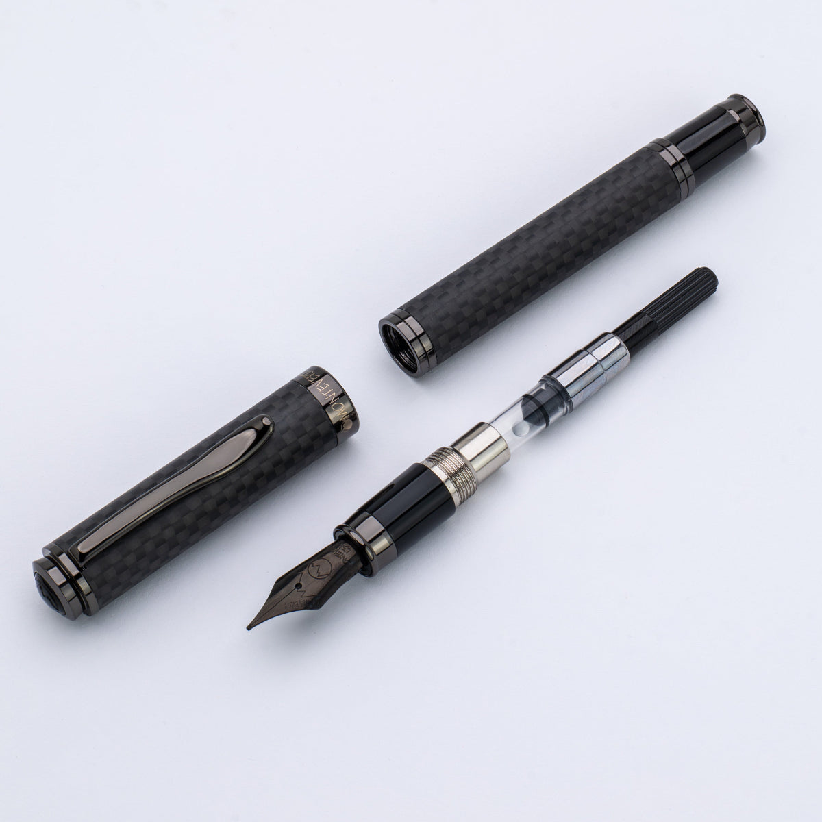 Monteverde Innova Fountain Pen - Matte Carbon Fiber - Gunmetal Trim-Pen Boutique Ltd