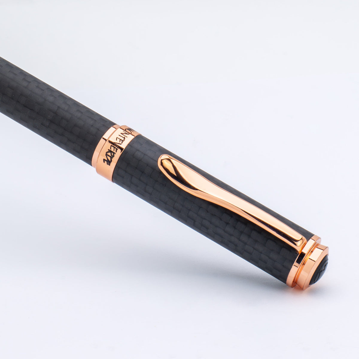 Monteverde Innova Fountain Pen - Matte Carbon Fiber - Rose Gold Trim-Pen Boutique Ltd