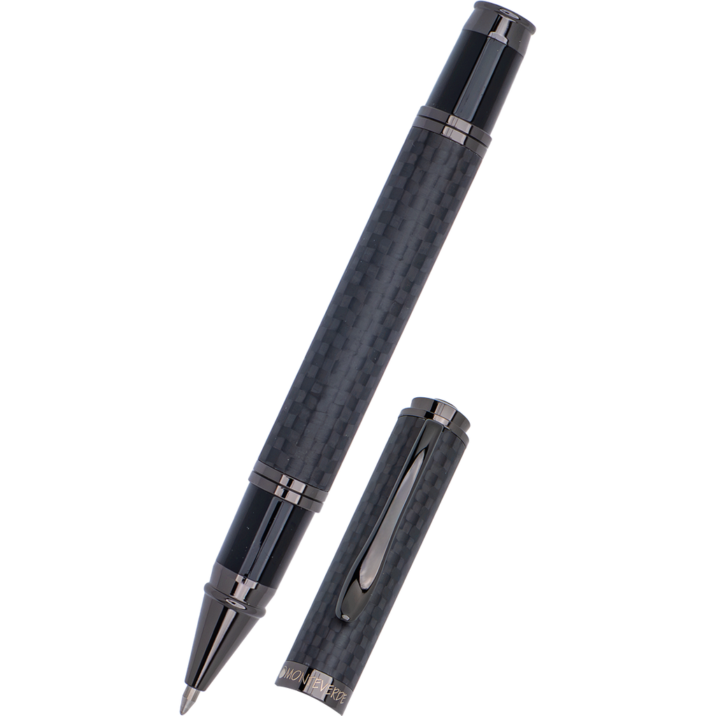 Monteverde Innova Rollerball Pen - Matte Carbon Fiber - Gunmetal Trim-Pen Boutique Ltd