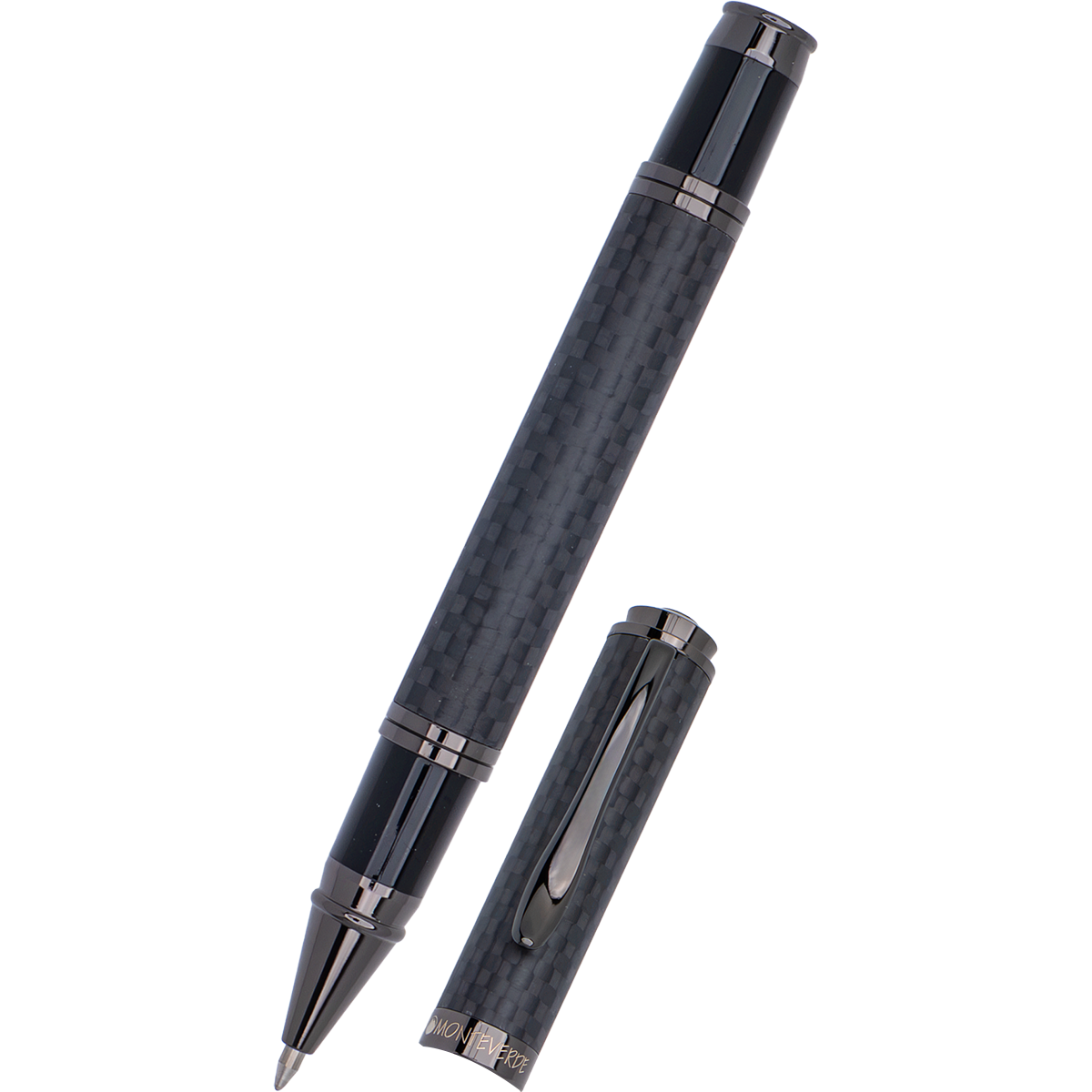 Monteverde Innova Rollerball Pen - Matte Carbon Fiber - Gunmetal Trim-Pen Boutique Ltd