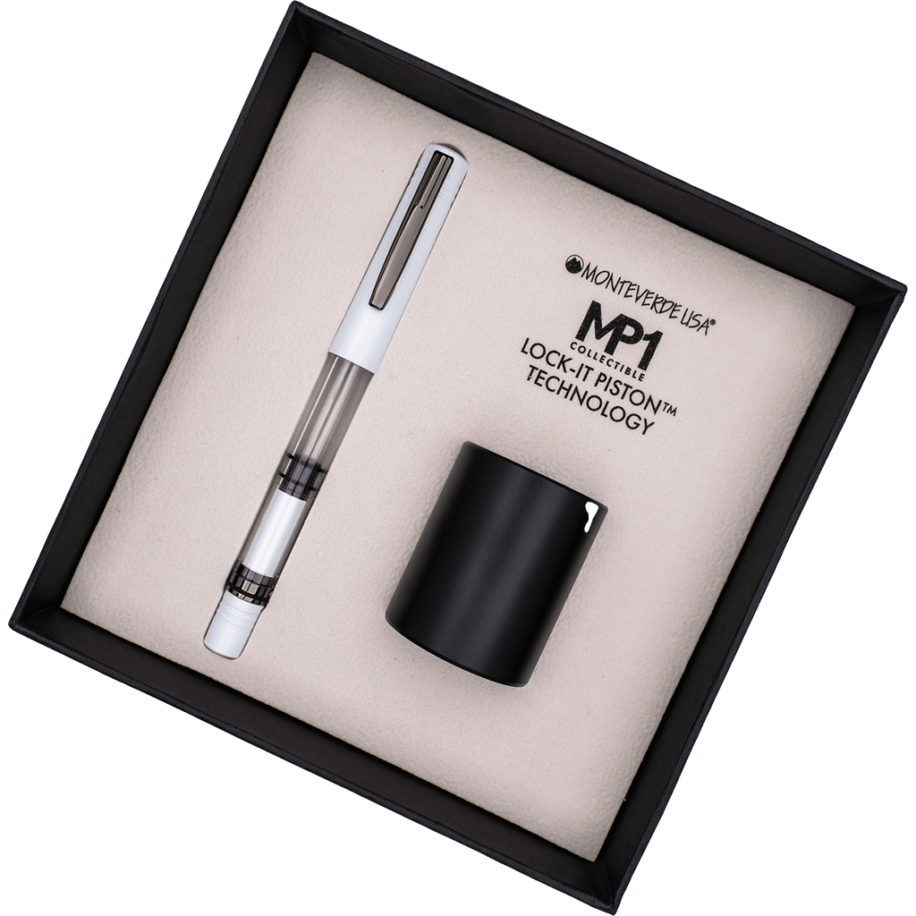 Monteverde MP1 Gift Set - Limited Edition - Universe White Lotus (Fountain Pen & Cylinder Pen Holder) - Pen Boutique Ltd
