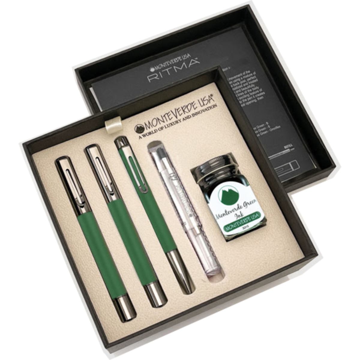 Monteverde Ritma 3+2 Pen Set - Green-Pen Boutique Ltd