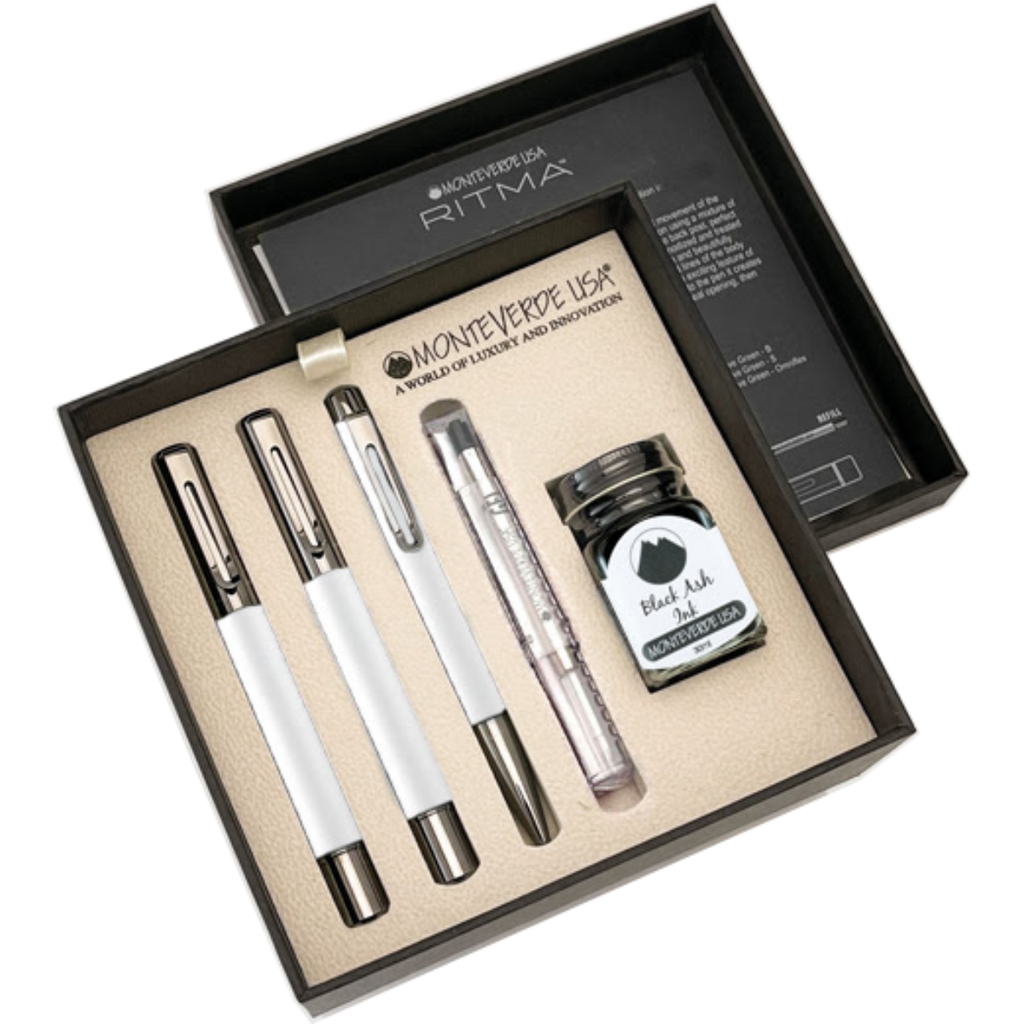 Monteverde Ritma 3+2 Pen Set - Silver-Pen Boutique Ltd