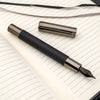 Monteverde Ritma Fountain Pen - Matte Carbon Fiber Notebook Set