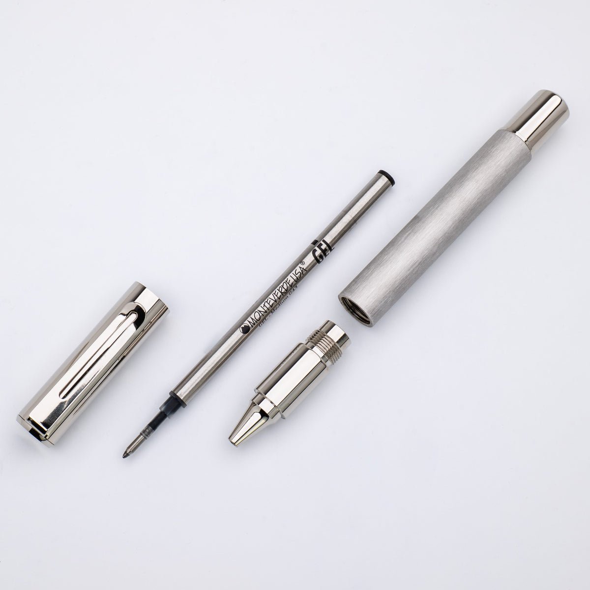 Monteverde Ritma Rollerball Pen - Brushed Stainless Steel - Pen Boutique Ltd