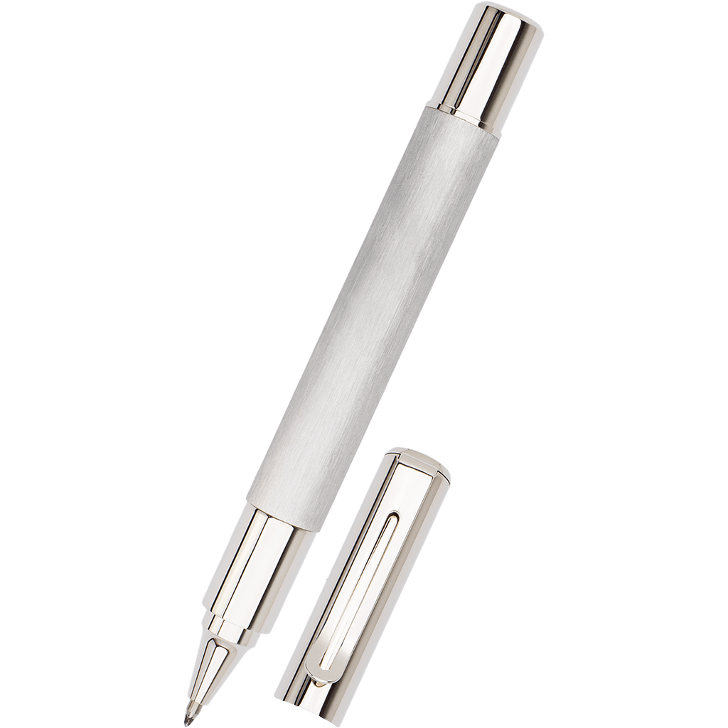 Monteverde Ritma Rollerball Pen - Brushed Stainless Steel - Pen Boutique Ltd