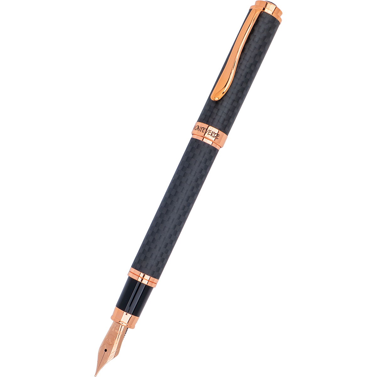 Monteverde Innova Fountain Pen - Matte Carbon Fiber - Rose Gold Trim-Pen Boutique Ltd