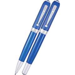 Monteverde Rodeo Drive Blue Fountain Pen (M) and Ballpoint Set.-Pen Boutique Ltd
