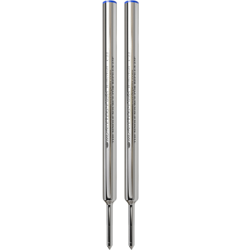 Monteverde Rollerbal Refill (to fit Cross) - Blue - Fine point (2/pack) - Blister Card-Pen Boutique Ltd