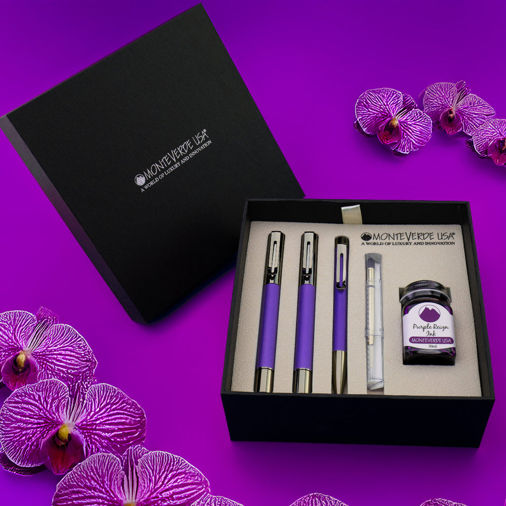 Monteverde Ritma 3+2 Pen Set - Midnight Orchid (Special Edition)-Pen Boutique Ltd