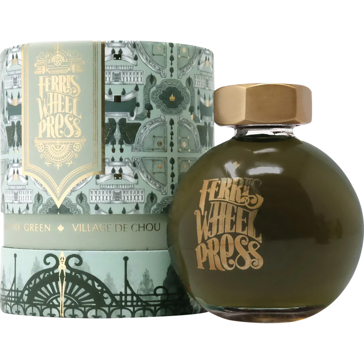Ferris Wheel Press Ink Bottle - Moss Park Green - 38ml-Pen Boutique Ltd
