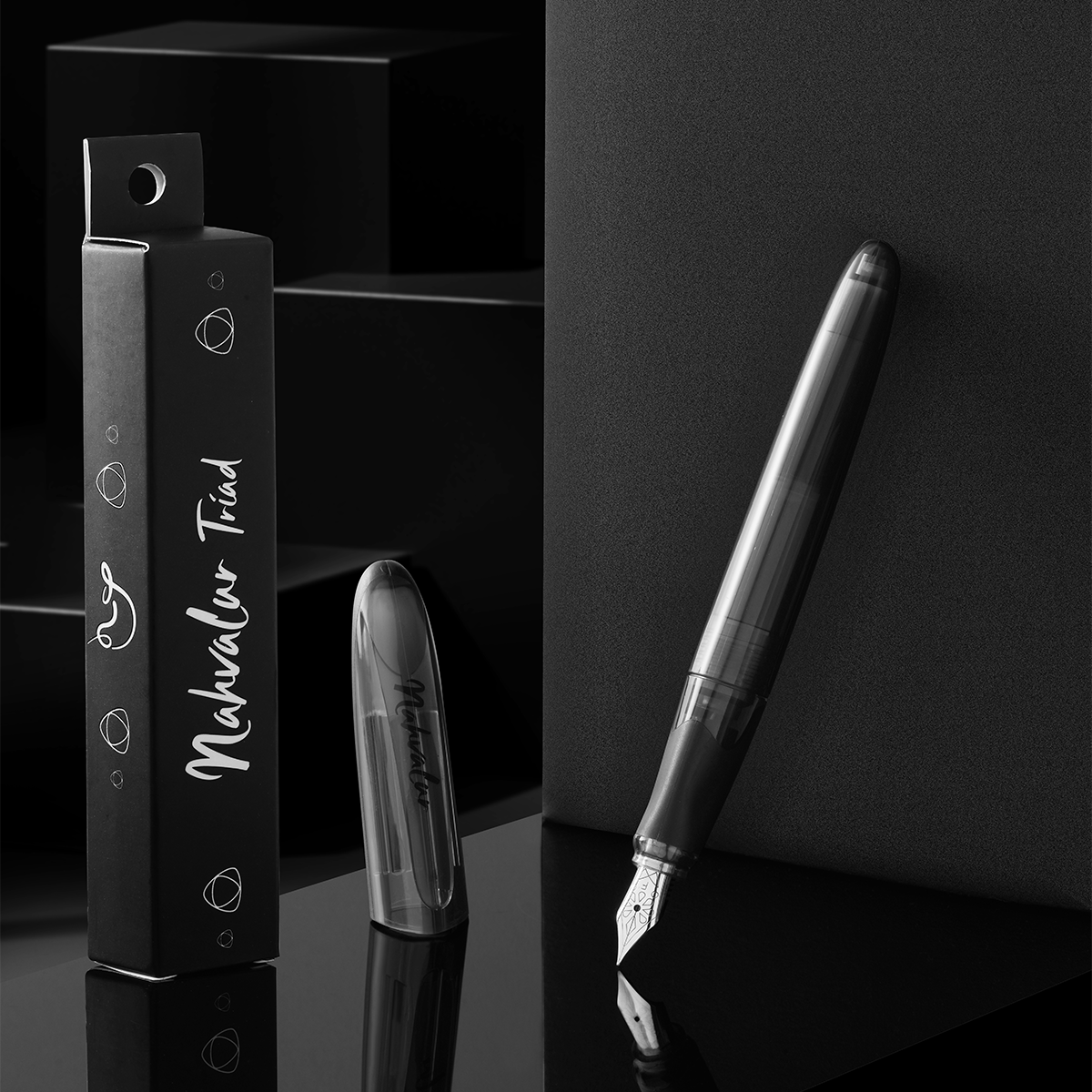 Nahvalur Triad Fountain Pen - Black-Pen Boutique Ltd