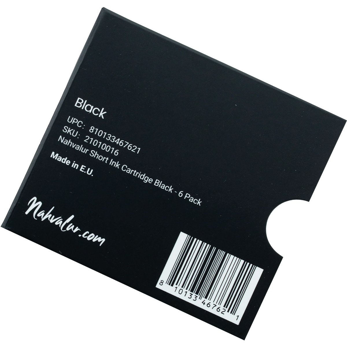 Nahvalur Short Ink Cartridge - Black (6 Per Pack)-Pen Boutique Ltd