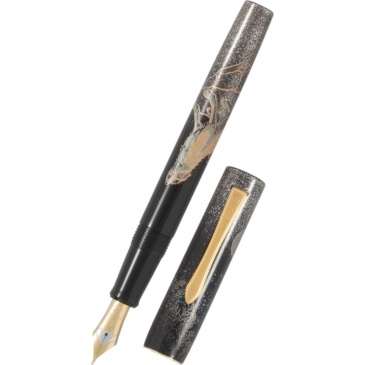 Namiki Fountain Pen - Maki-e Chinkin Wolf Moon (2026 Limited Edition)