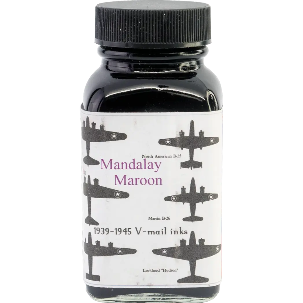 Noodlers Ink VMAIL Mandalay Maroon 3oz Ink Bottle Refill-Pen Boutique Ltd