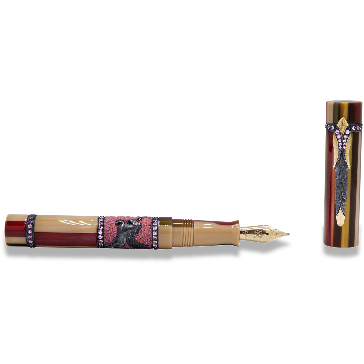 Zeki Karaca Jewellery Harman Fountain Pen - Black Horse (Limited Edition)