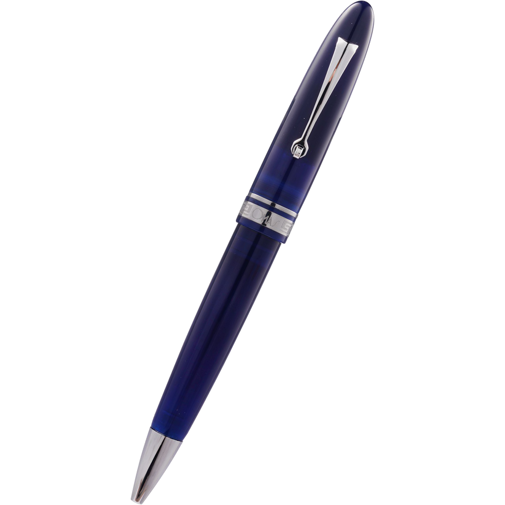 Omas Ogiva Ballpoint Pen - Blu - Silver Trim-Pen Boutique Ltd