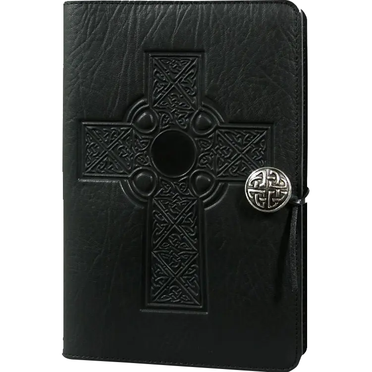 Oberon Design Celtic Cross Large Journal - Black-Pen Boutique Ltd
