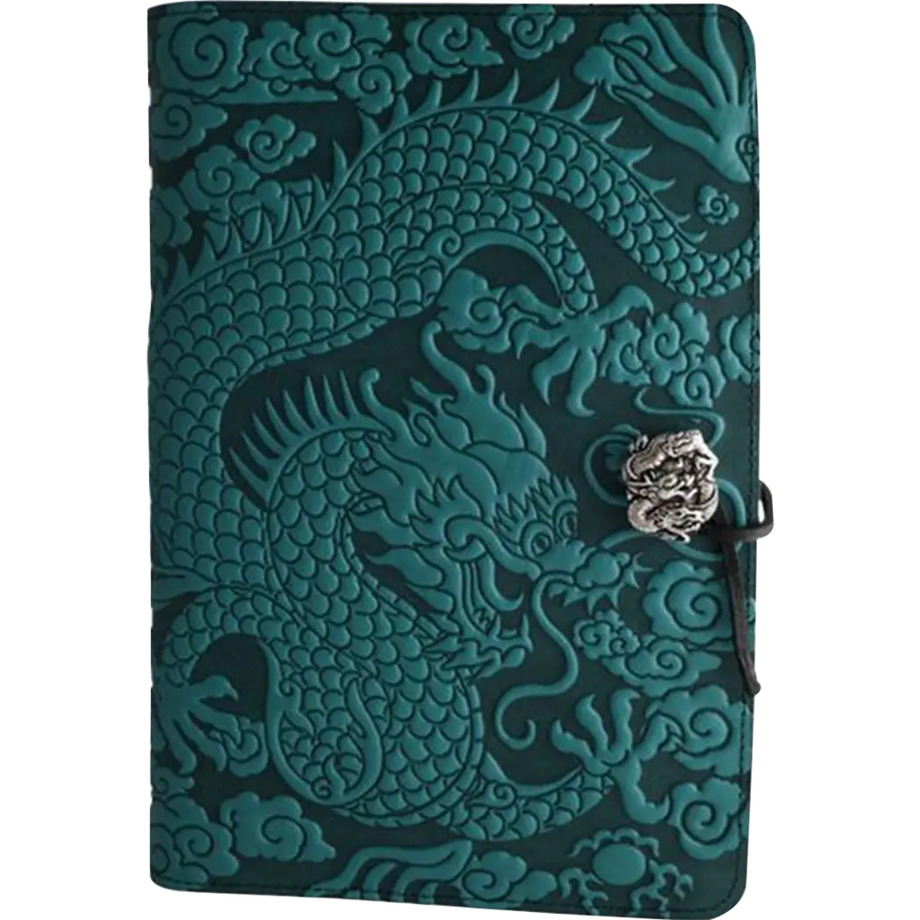 Oberon Design Cloud Dragon Large Moleskine Cover - Teal-Pen Boutique Ltd