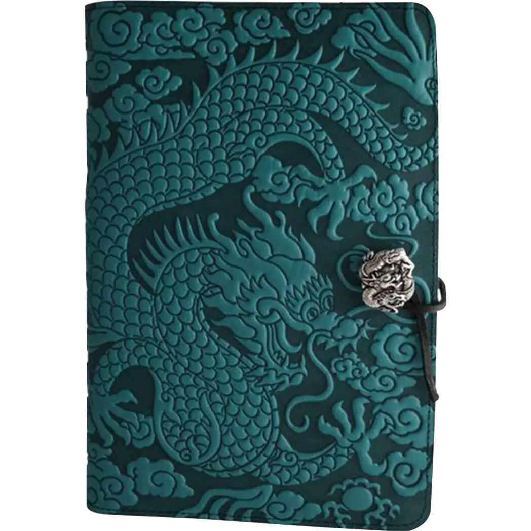 Oberon Design Cloud Dragon Large Moleskine Cover - Teal-Pen Boutique Ltd
