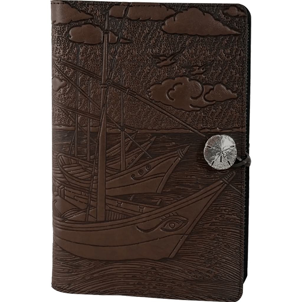 Oberon Design Van Gogh Boats Large Journal - Chocolate - Pen Boutique Ltd