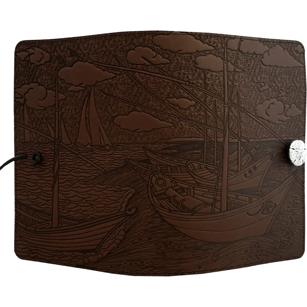 Oberon Design Van Gogh Boats Large Journal - Chocolate-Pen Boutique Ltd