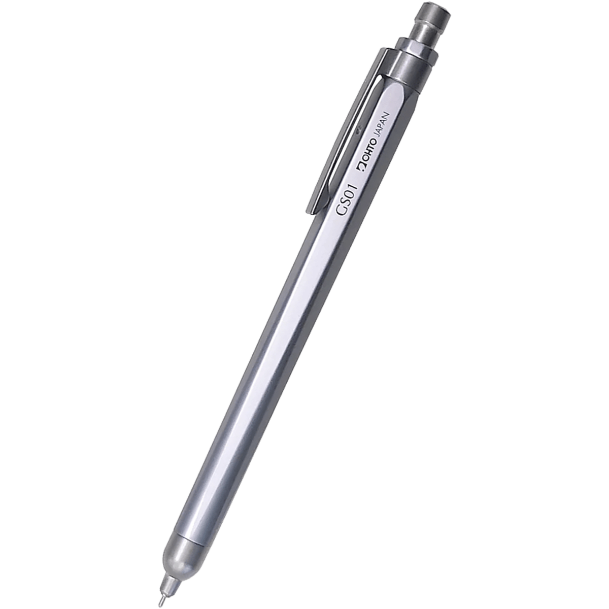 Ohto GS Roller Gel Pen - Silver - Pen Boutique Ltd
