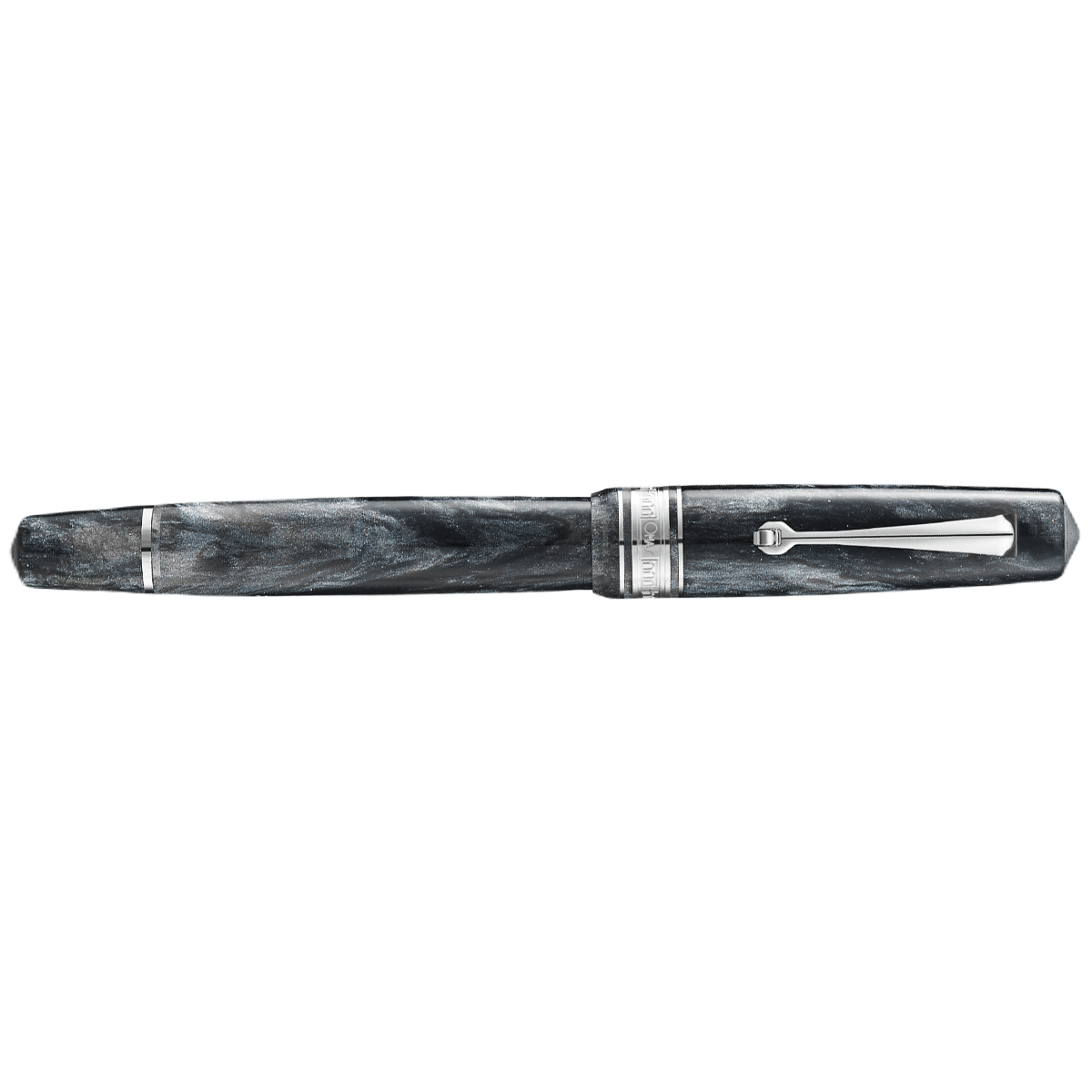Omas Bologna Fountain Pen - Grigio Luminoso - Silver Trim - 14K Nib - Pen Boutique Ltd