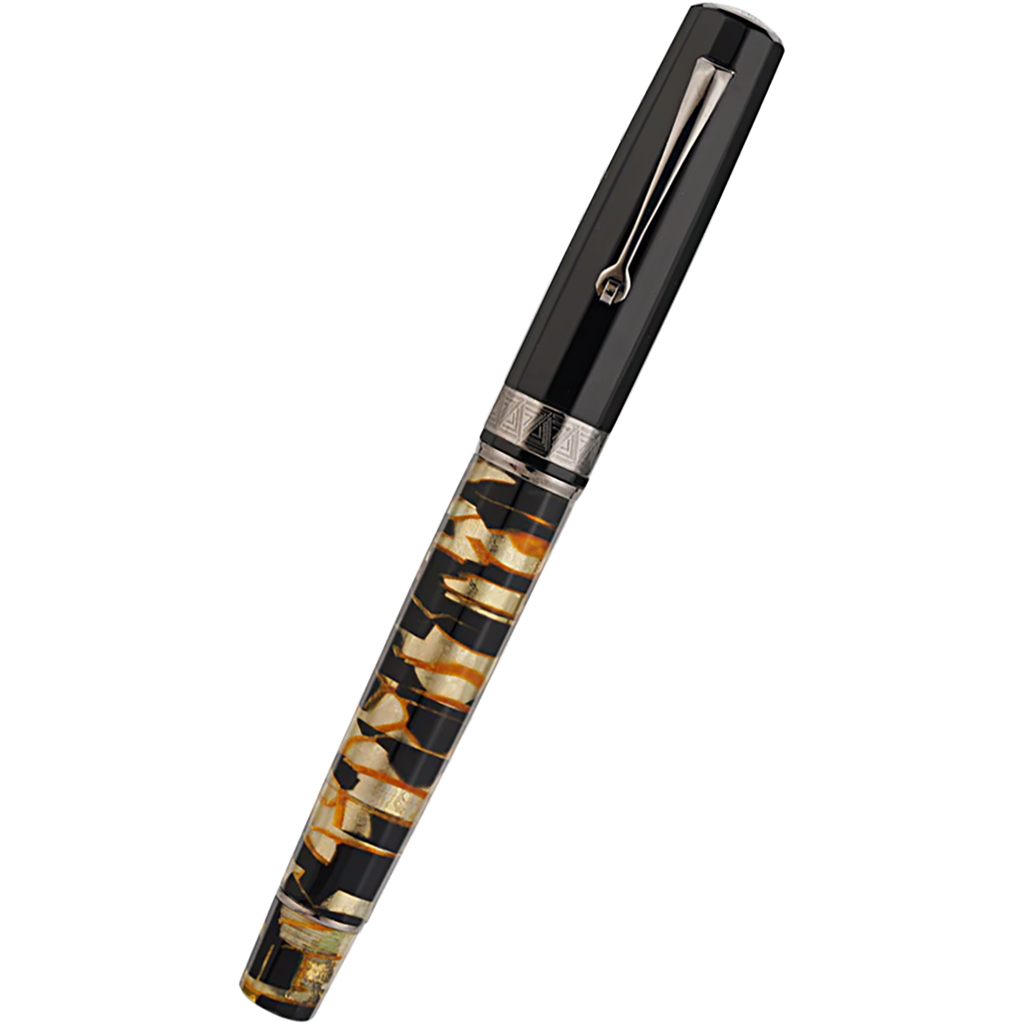 Omas Paragon Fountain Pen - Black Lucen - Silver Trim-Pen Boutique Ltd