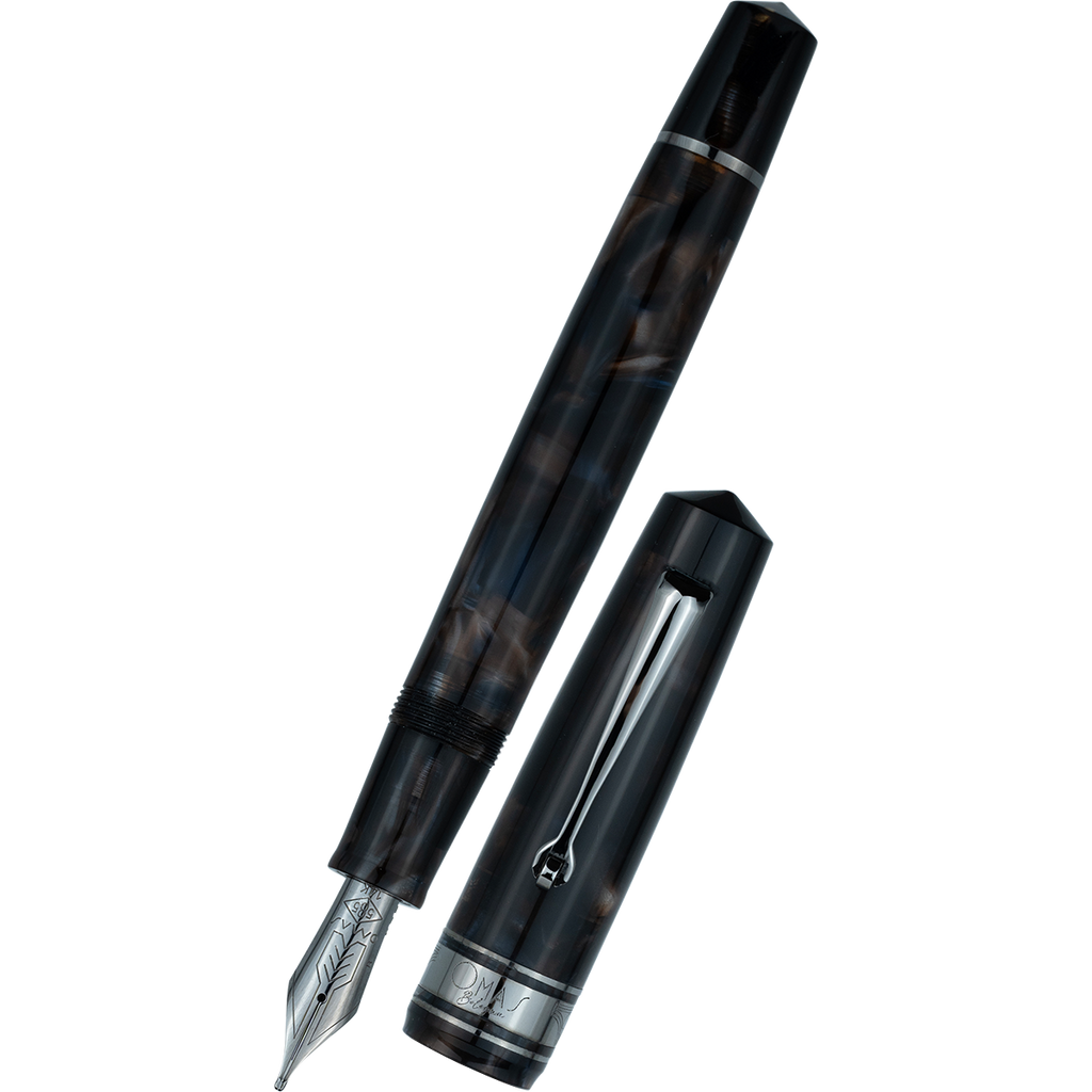 Omas Bologna Fountain Pen - Galassia - Black Trim-Pen Boutique Ltd