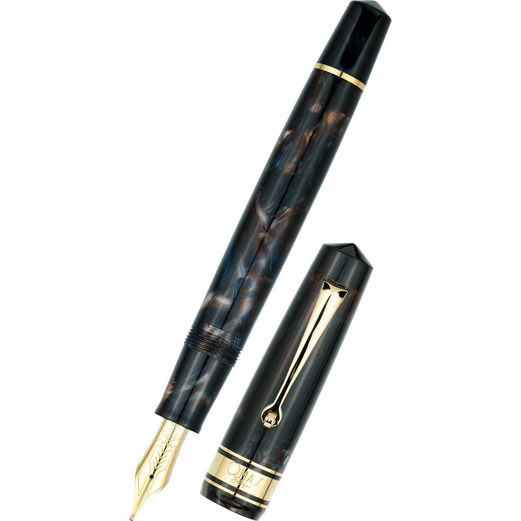 Omas Bologna Fountain Pen - Galassia - Gold Trim-Pen Boutique Ltd
