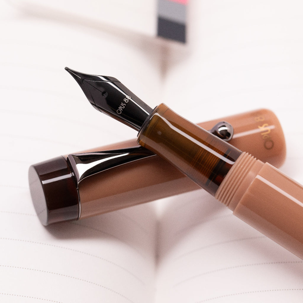 Opus 88 Demo Fountain Pen - Mocha Mousse - PVD Trim-Pen Boutique Ltd
