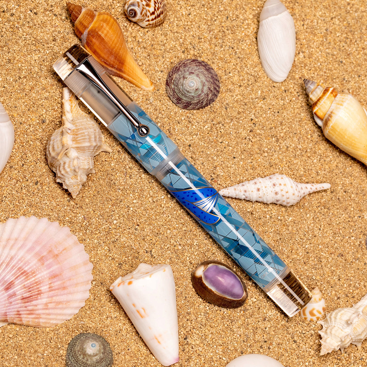 Opus 88 Demo Fountain Pen - Ocean - Blue Whale (Limited Edition)-Pen Boutique Ltd
