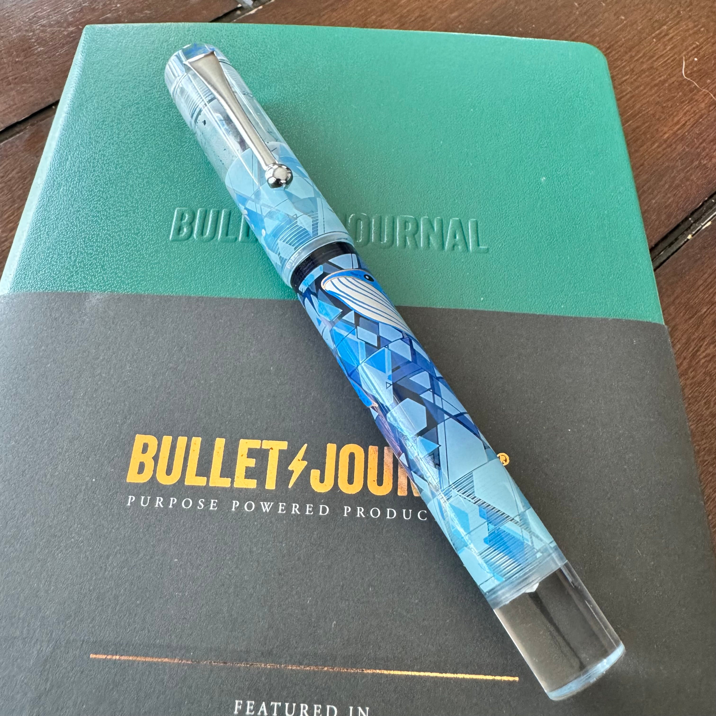 Opus 88 Demo Fountain Pen - Ocean - Blue Whale (Limited Edition)-Pen Boutique Ltd