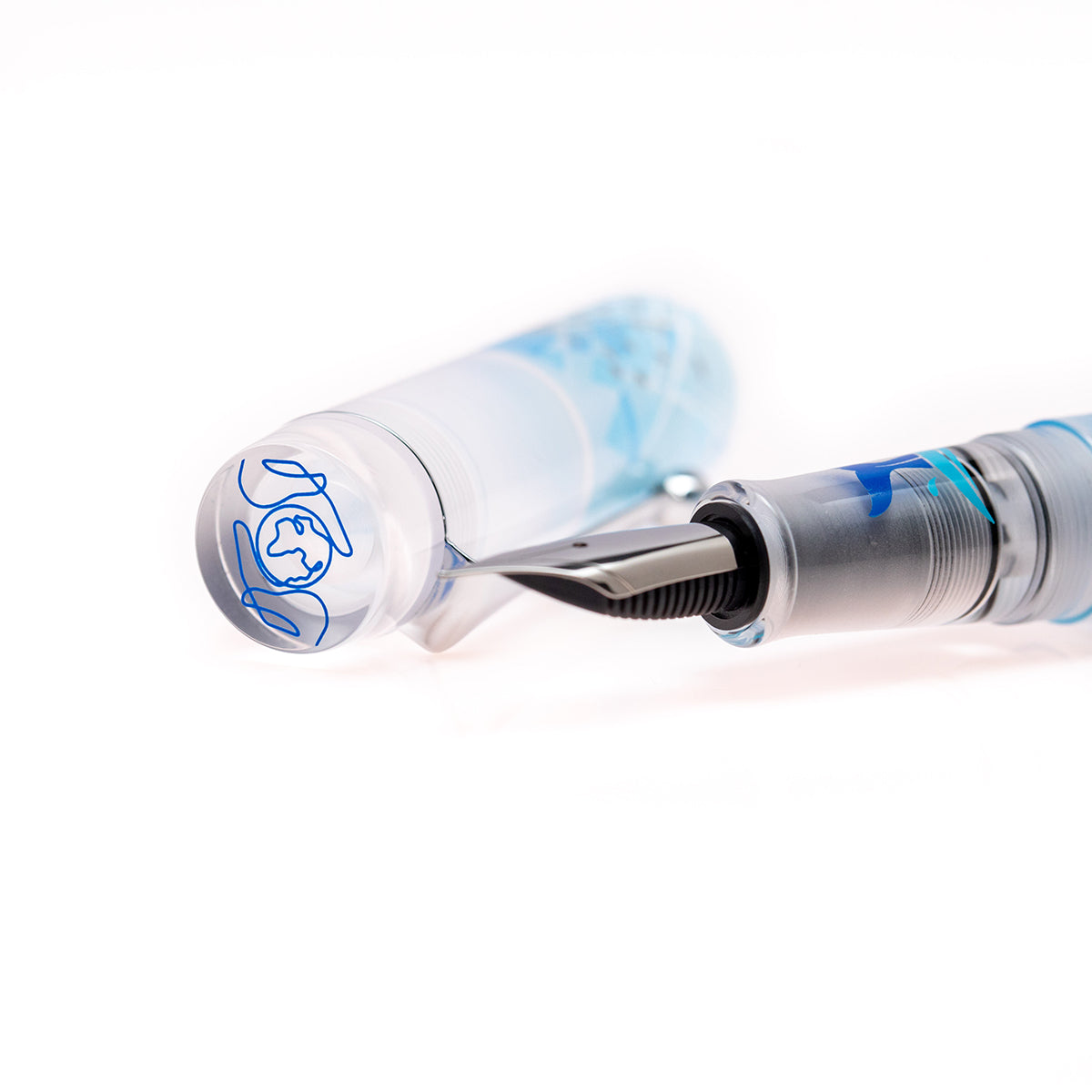 Opus 88 Demo Fountain Pen - Ocean - Blue Whale (Limited Edition)-Pen Boutique Ltd
