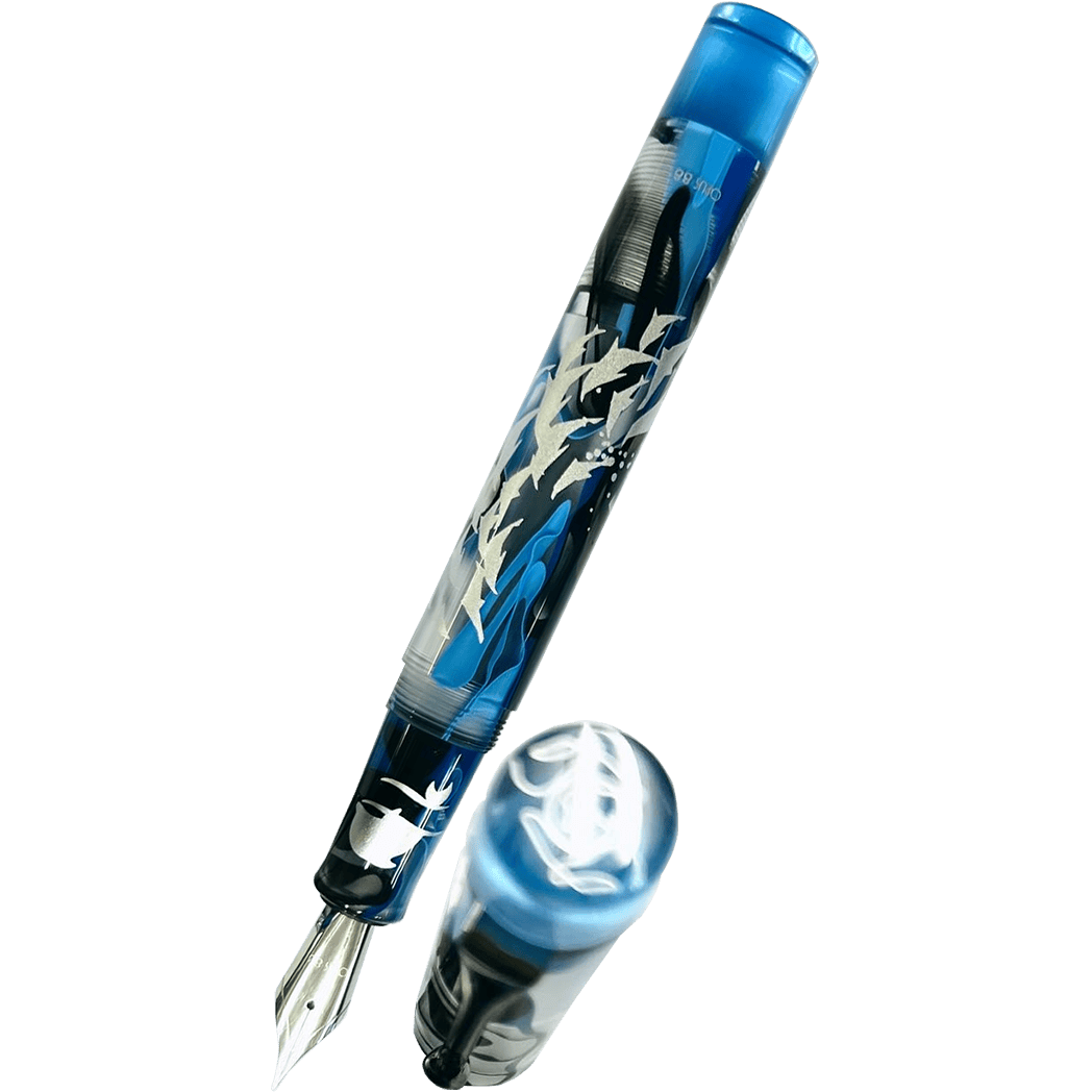 Opus 88 Demo Fountain Pen - Ocean - Dolphin (Limited Edition)-Pen Boutique Ltd