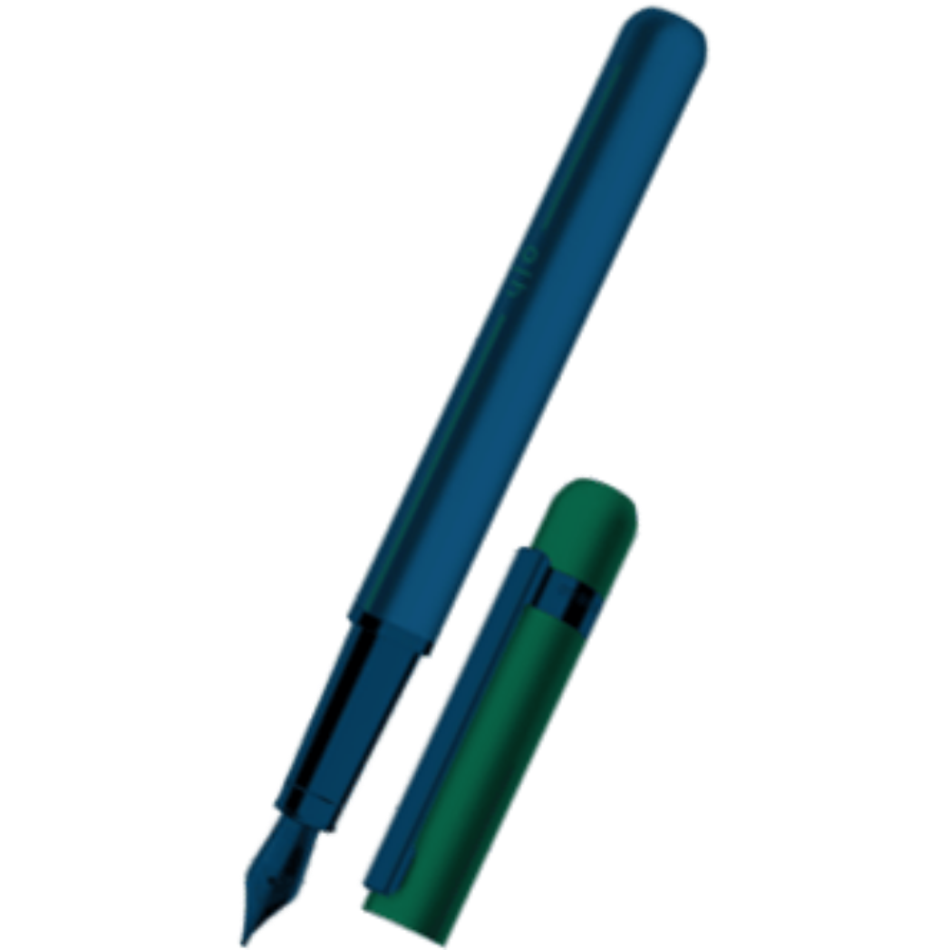 Otto Hutt Design 03 Fountain Pen - Blue - Green Cap (Limited Edition)